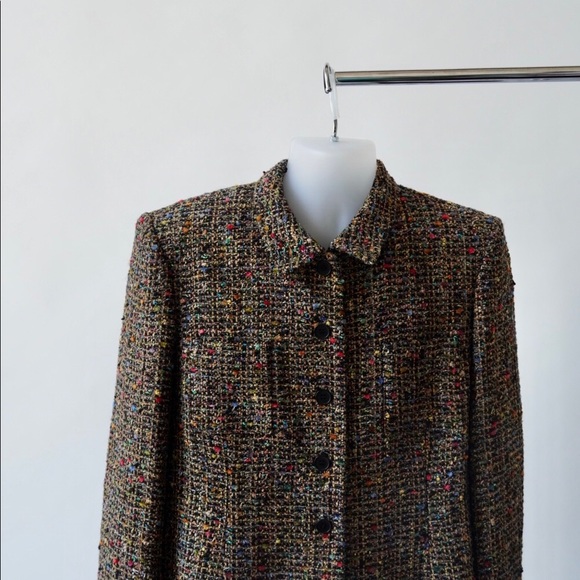 ♥️⚡️Versatile Jones New York Multi color tweed wool blend blazer.  Size 16. NWT. - Picture 2 of 12